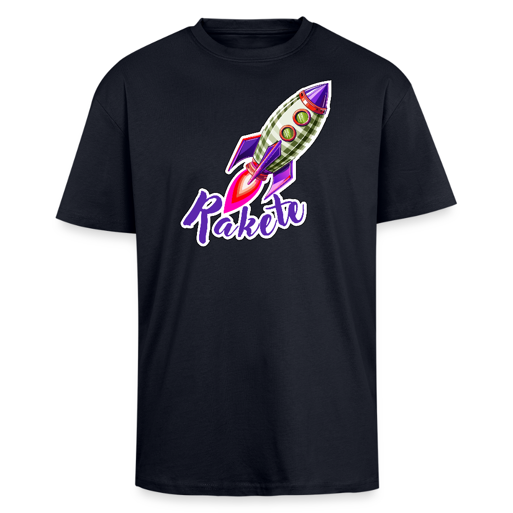 Heavy Oversize T-Shirt mit RAKETE PRINT - French Navy