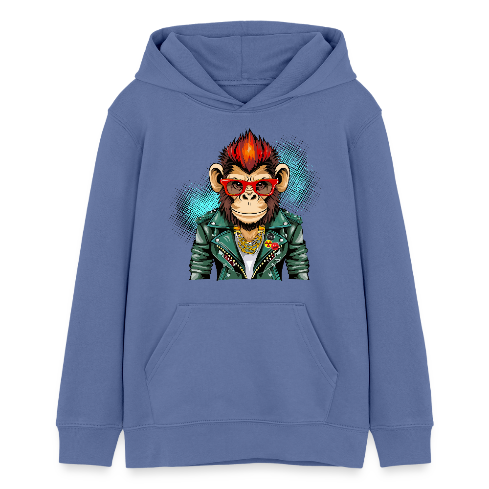 MNJS TEENS Bio-Hoodie mit MONKEY PRINT - Blau