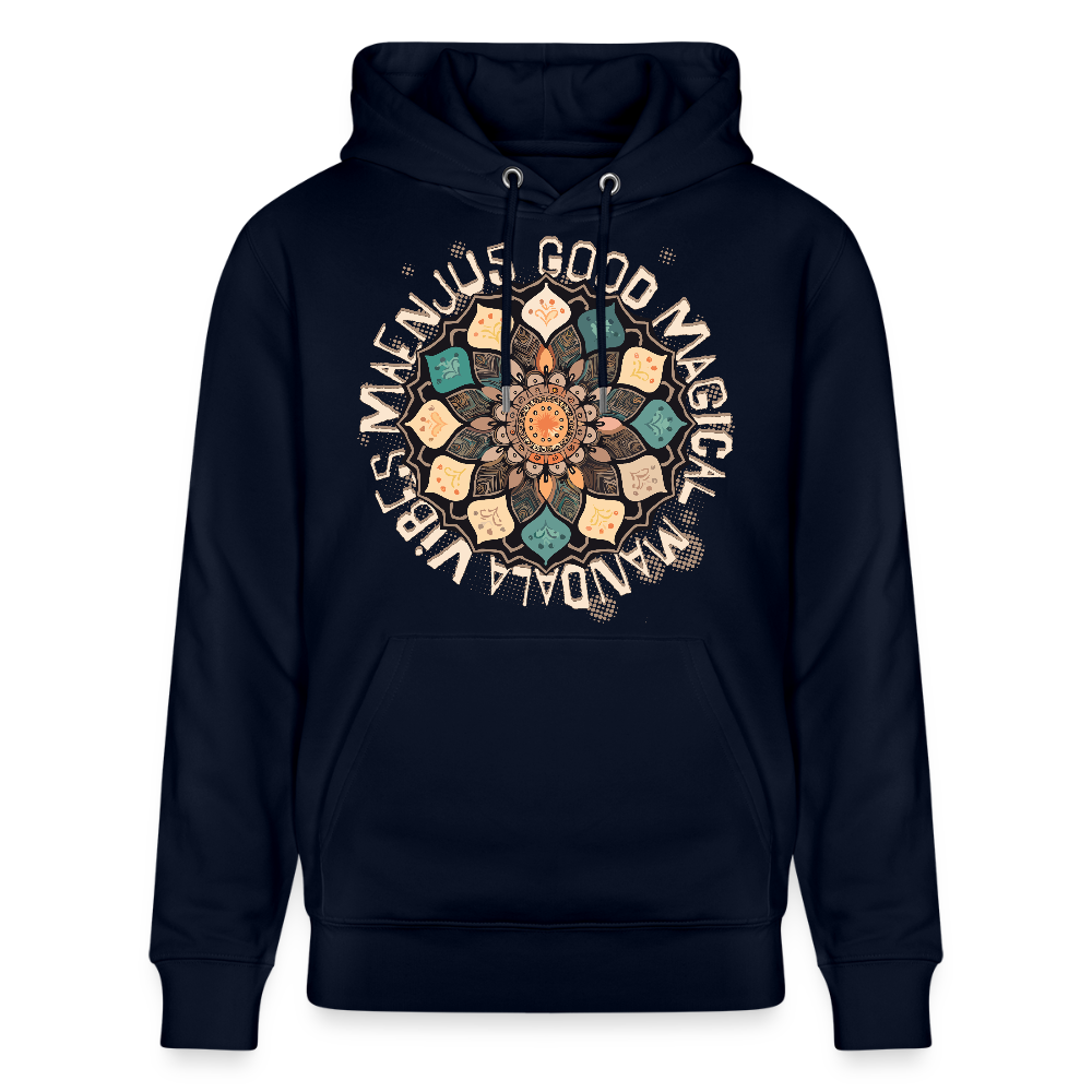 Unisex Bio-Hoodie mit MANDALA VIBES PRINT - Navy
