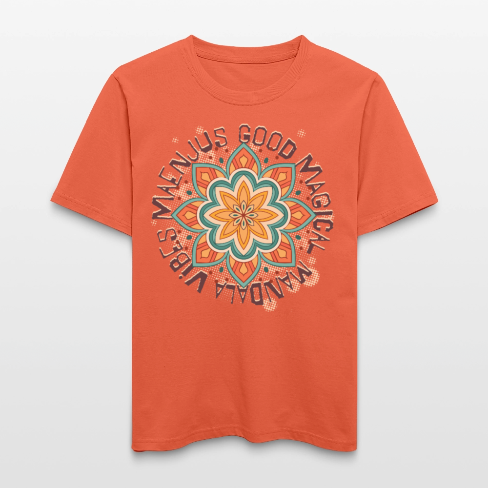 Unisex Bio-T-Shirt mit MANDALA VIBES PRINT - Hellrot