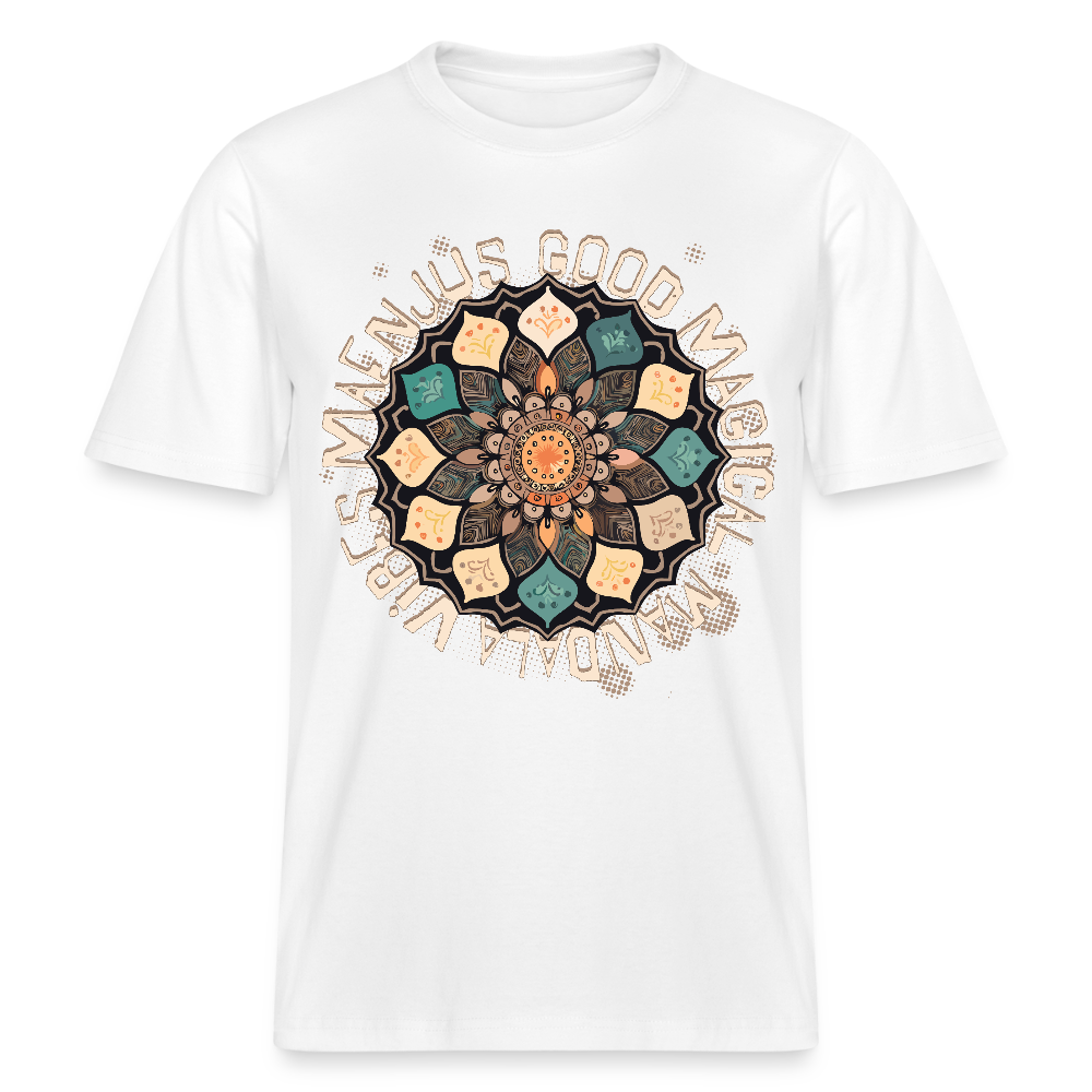 Unisex Bio-T-Shirt mit MANDALA VIBES PRINT - Weiß