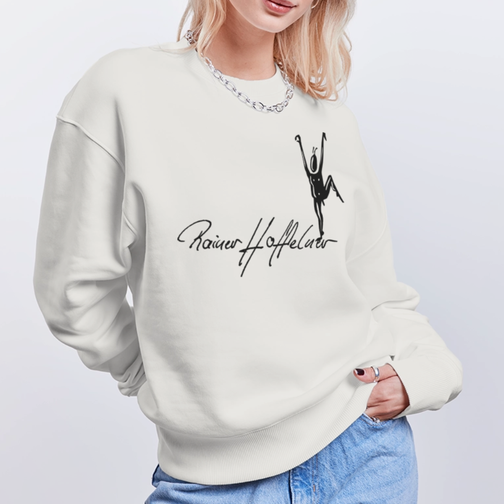 Unisex Oversize Bio Pullover mit TUSCHEMÄNNCHEN PRINT - OFF WHITE