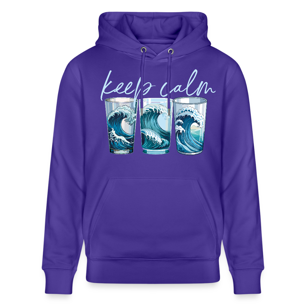 Unisex Bio-Hoodie mit KEEP CALM PRINT - Purple Love