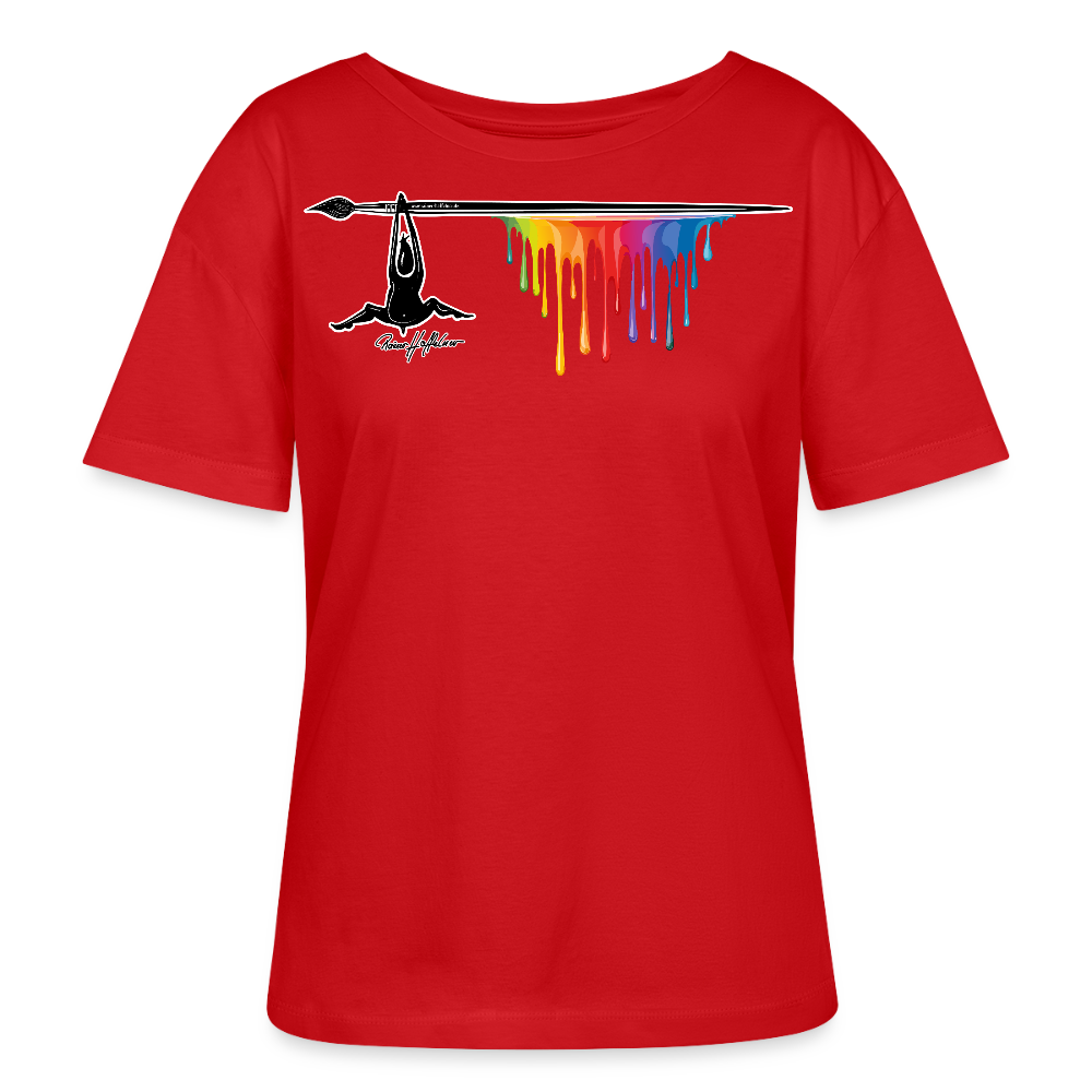 Frauen T-Shirt mit MÄNNLE PRINT - Rot