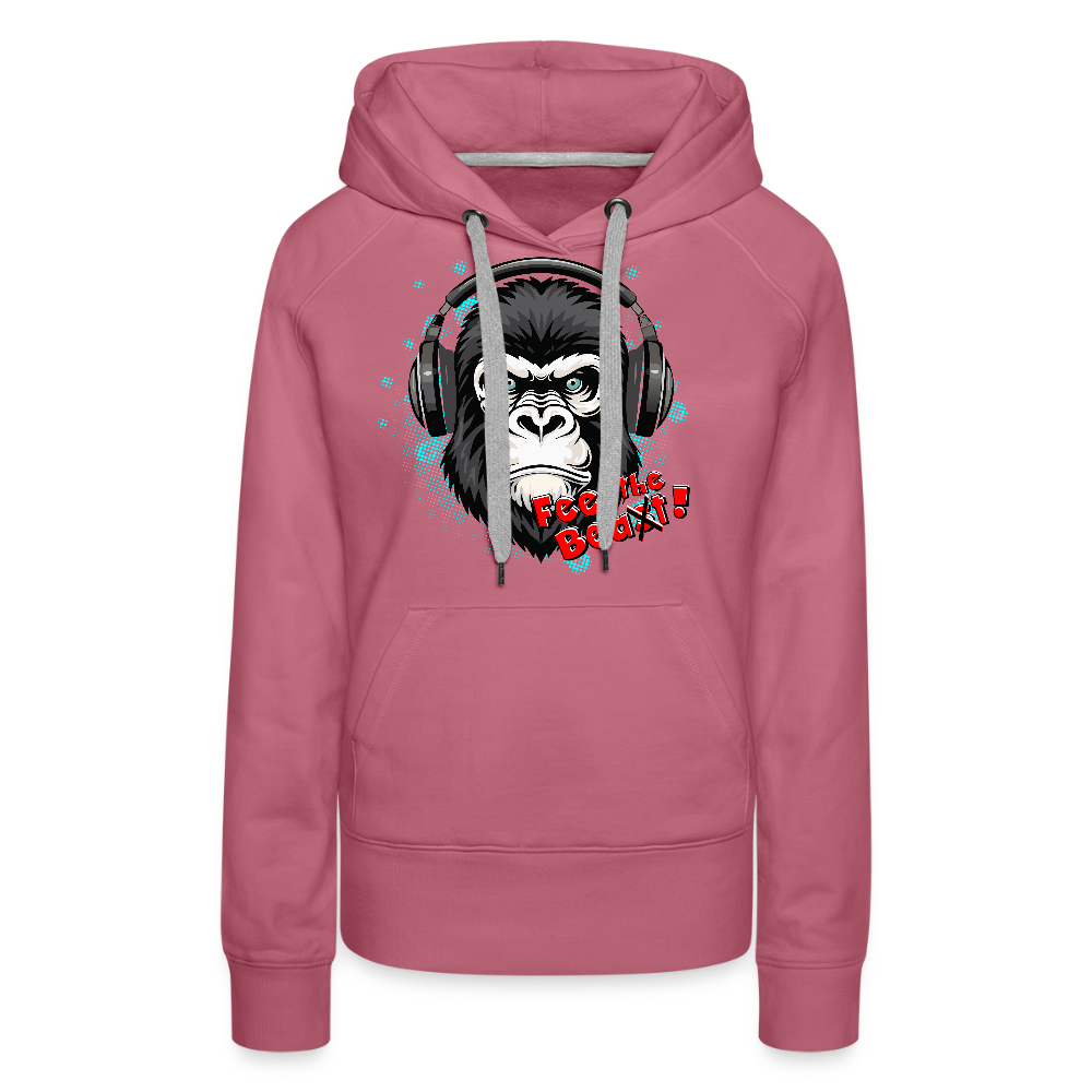 Frauen Premium Hoodie mit FEEL THE BEA(S)T PRINT - Malve