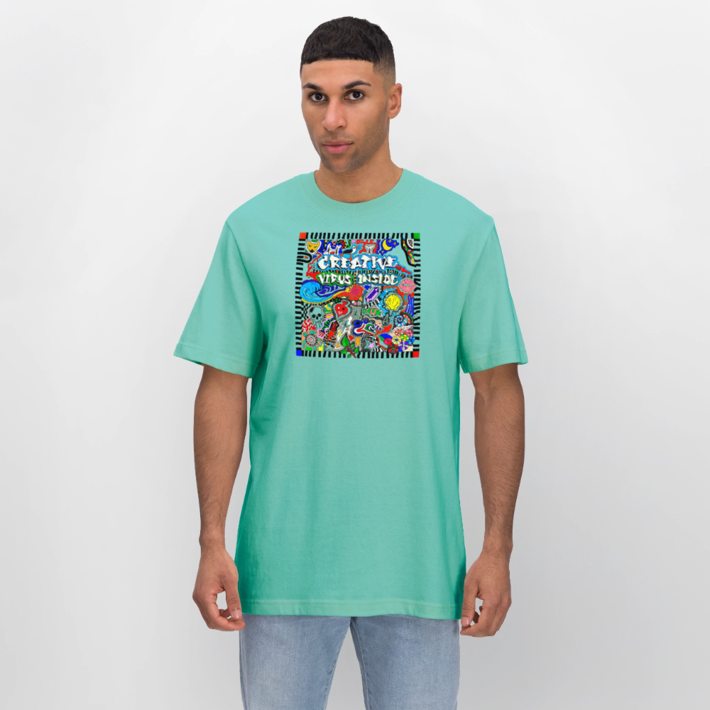 Unisex Bio-T-Shirt mit CREATIVE VIRUS INSIDE PRINT - Poolblau