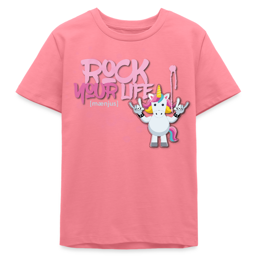 MNJS TEENS Bio T-Shirt mit ROCK YOUR LIFE PRINT - Pink