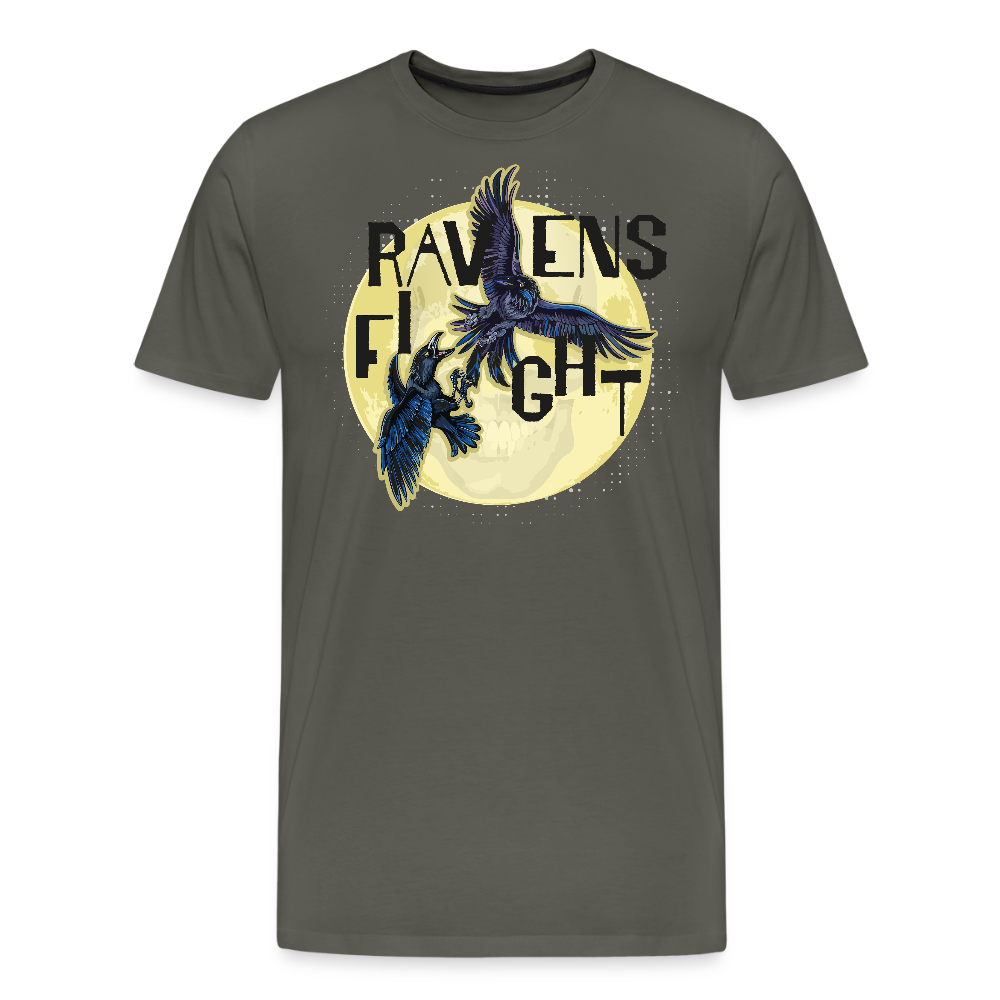 Männer Premium T-Shirt mit RAVENS FIGHT PRINT - Asphalt