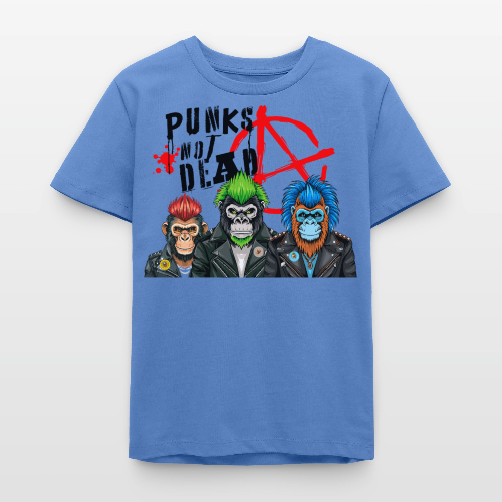 MNJS TEENS Bio T-Shirt mit PUNKS NOT DEAD PRINT - Blau