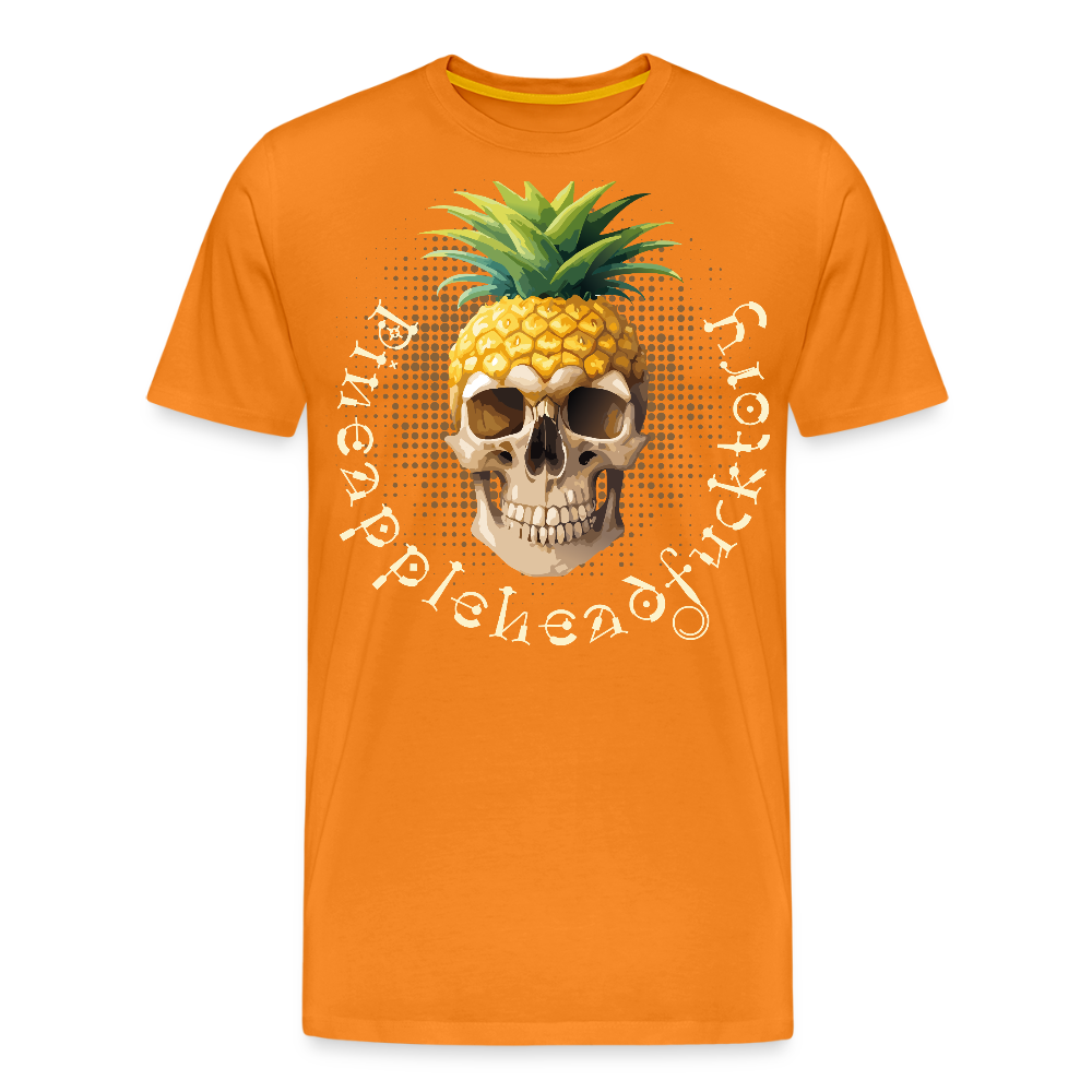 Männer Premium T-Shirt mit PINEAPPLEHEAD SKULL PRINT - Orange