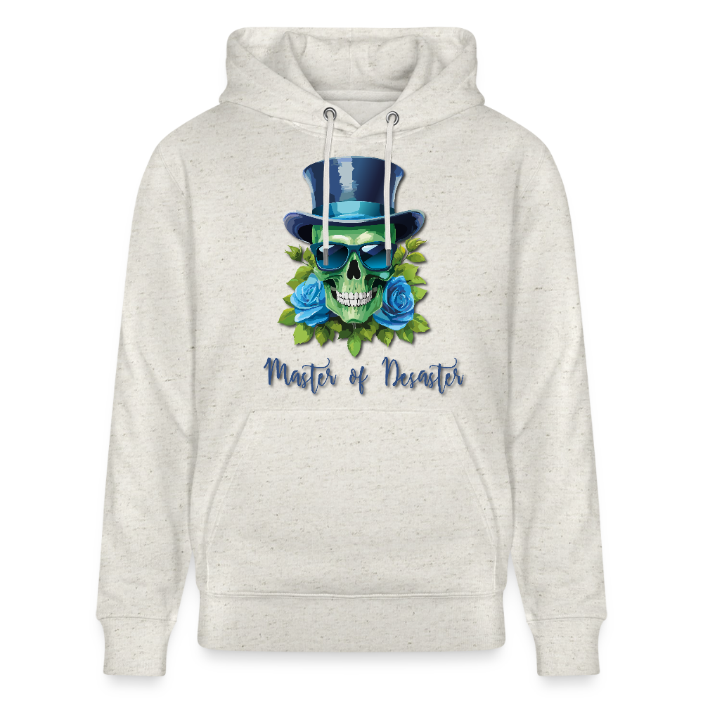Unisex Hoodie mit MASTER OF DESASTER SKULL PRINT - Beige meliert