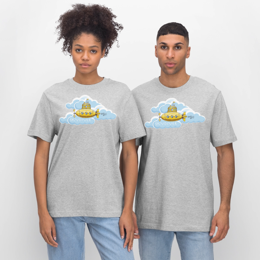 Unisex Bio-T-Shirt mit SKYDIVER PRINT - Grau meliert