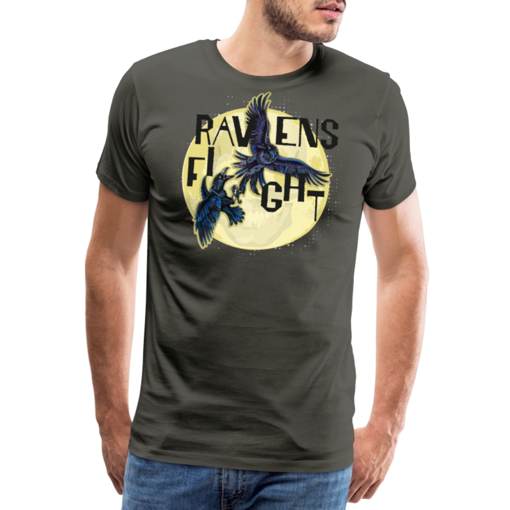 Männer Premium T-Shirt mit RAVENS FIGHT PRINT - Asphalt
