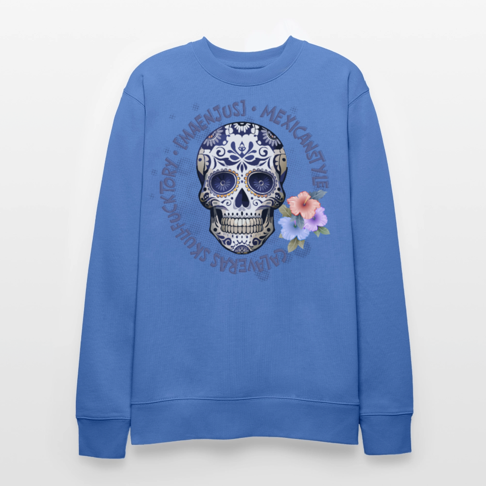 Unisex Bio-Sweatshirt mit MAENJUS MEXICANSTYLE PRINT - Blau