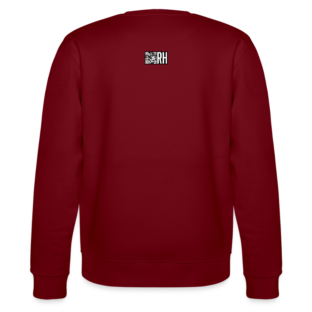 Unisex Bio-Sweatshirt mit ICE ICE BABY PRINT - Burgunderrot