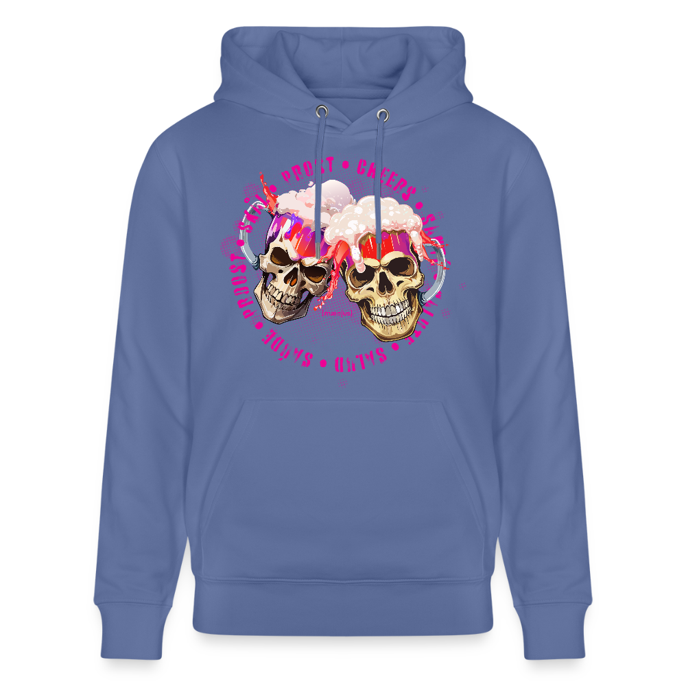 Unisex Bio-Hoodie mit OKTOBERFEST SKULL GIRL PRINT - Blau