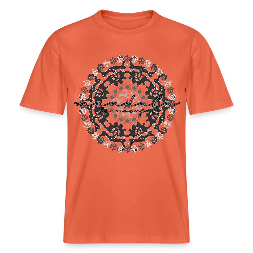 Unisex Bio-T-Shirt mit BLACK MANDALA PRINT - Hellrot