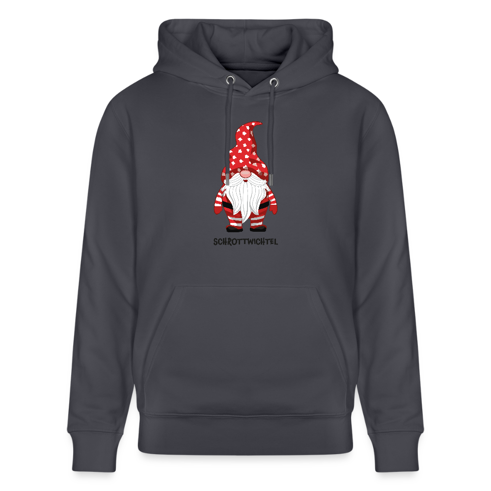 Unisex Bio-Hoodie mit SCHROTTWICHTEL PRINT - Indigoblau