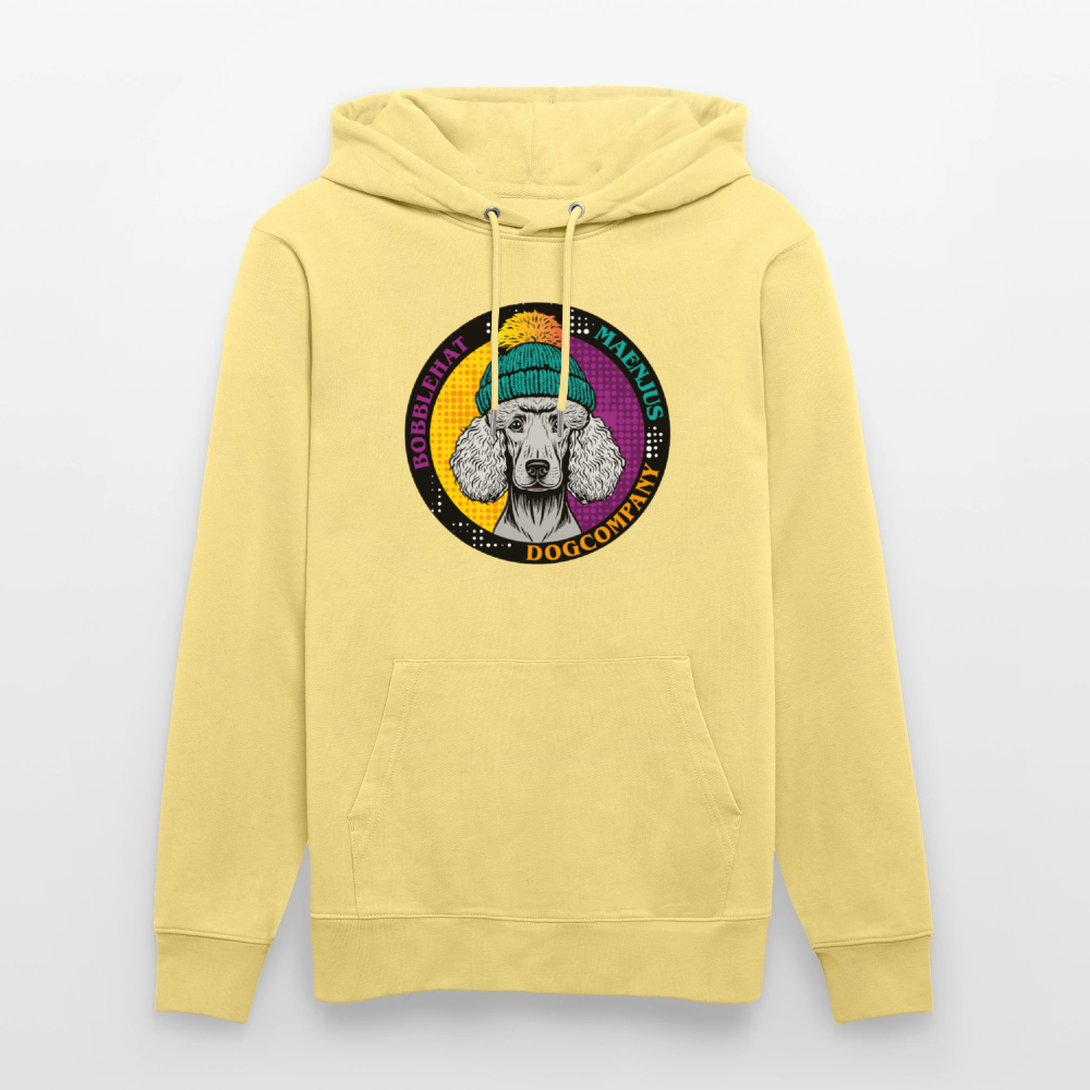 SUnisex Bio-Hoodie mit BOBBLEHAT DOGCOMPANY PRINT - Gelb Viva