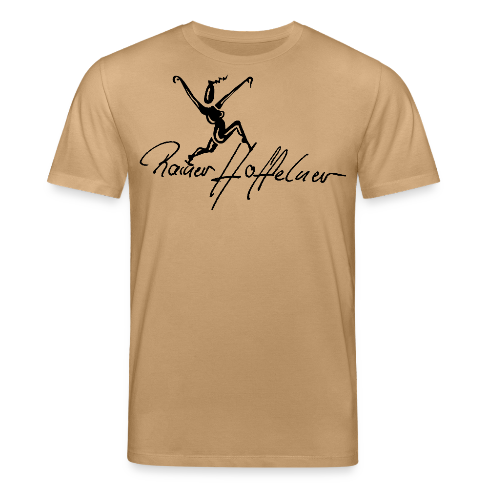 Unisex Bio-T-Shirt mit TUSCHEWEIBCHEN PRINT - Karamell