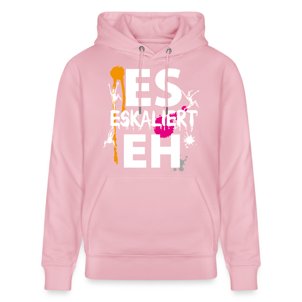 Unisex Hoodie mit ES ESKALIERT EH PRINT - Hellrosa
