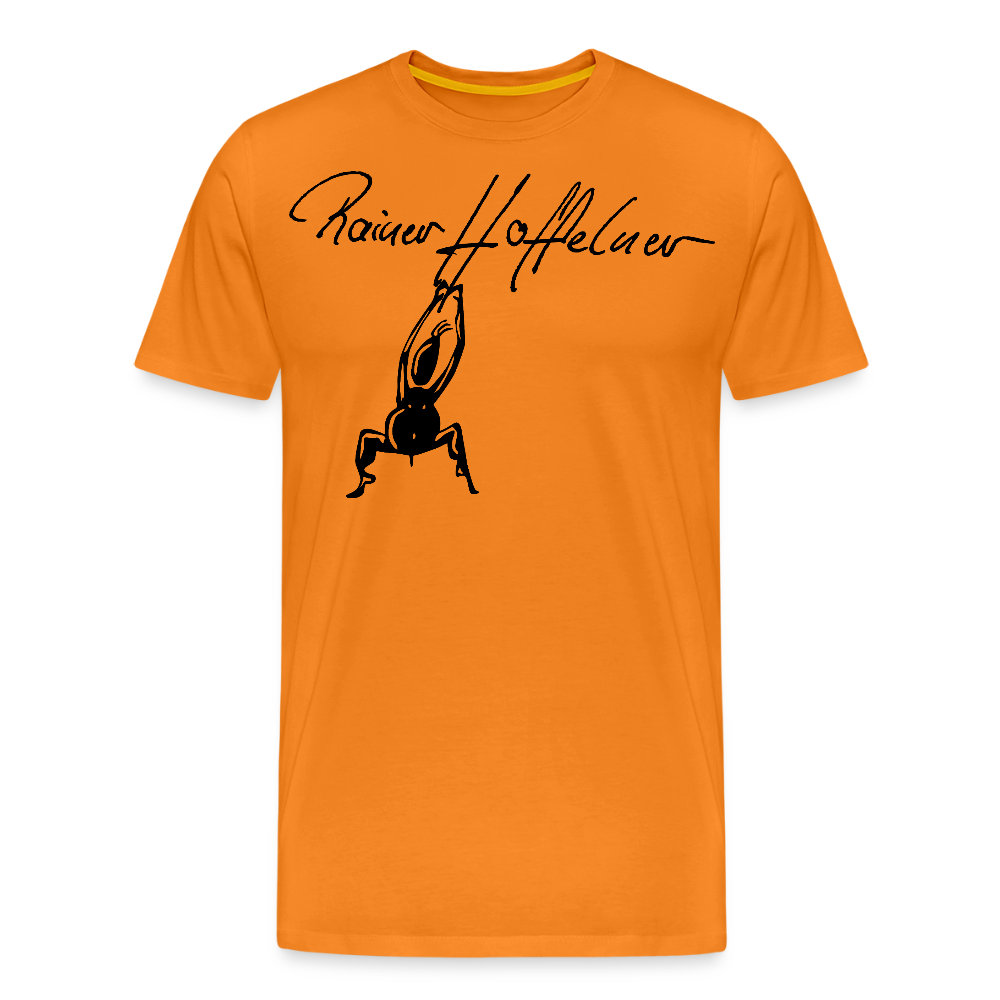 Männer Premium T-Shirt mit TUSCHEMÄNNCHEN PRINT - Orange