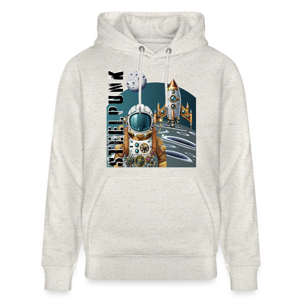 Unisex Hoodie mit STEELPUNK PRINT - Beige meliert