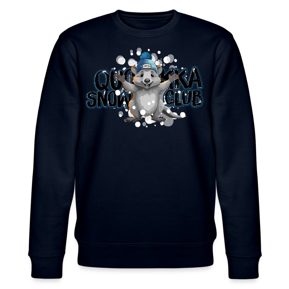 Unisex Bio-Sweatshirt mit QUOKKA SNOWCLUB PRINT - Navy