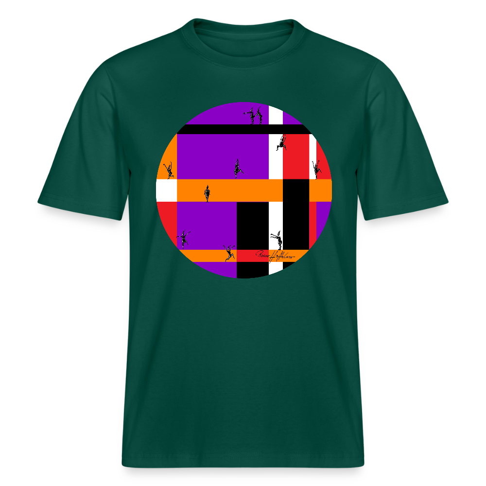 Relaxed Fit Unisex Bio-T-Shirt mit DYNAMIC FIELDS PRINT - Forest