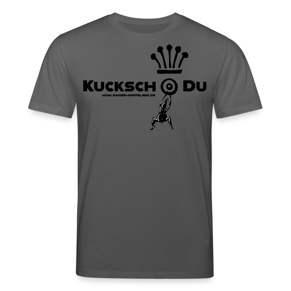 Unisex Bio-T-Shirt mit KUCKSCH DU PRINT - Anthrazit