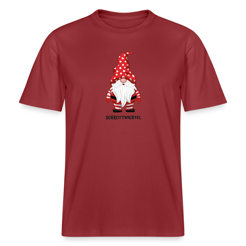 Unisex Bio-T-Shirt mit SCHROTTWICHTEL PRINT - Erdrot