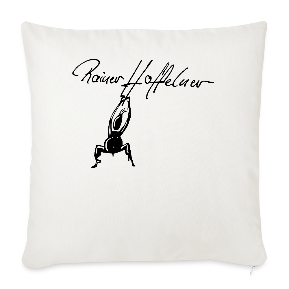 Sofakissenbezug 44 x 44 cm mit TUSCHEMÄNNCHN PRINT - Naturweiß