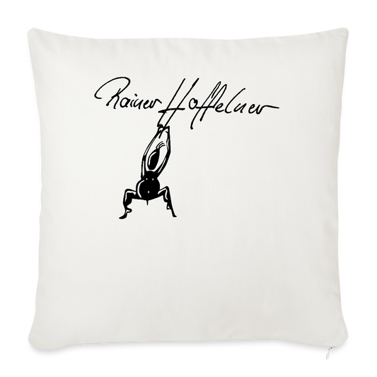 Sofakissenbezug 44 x 44 cm mit TUSCHEMÄNNCHN PRINT - Naturweiß