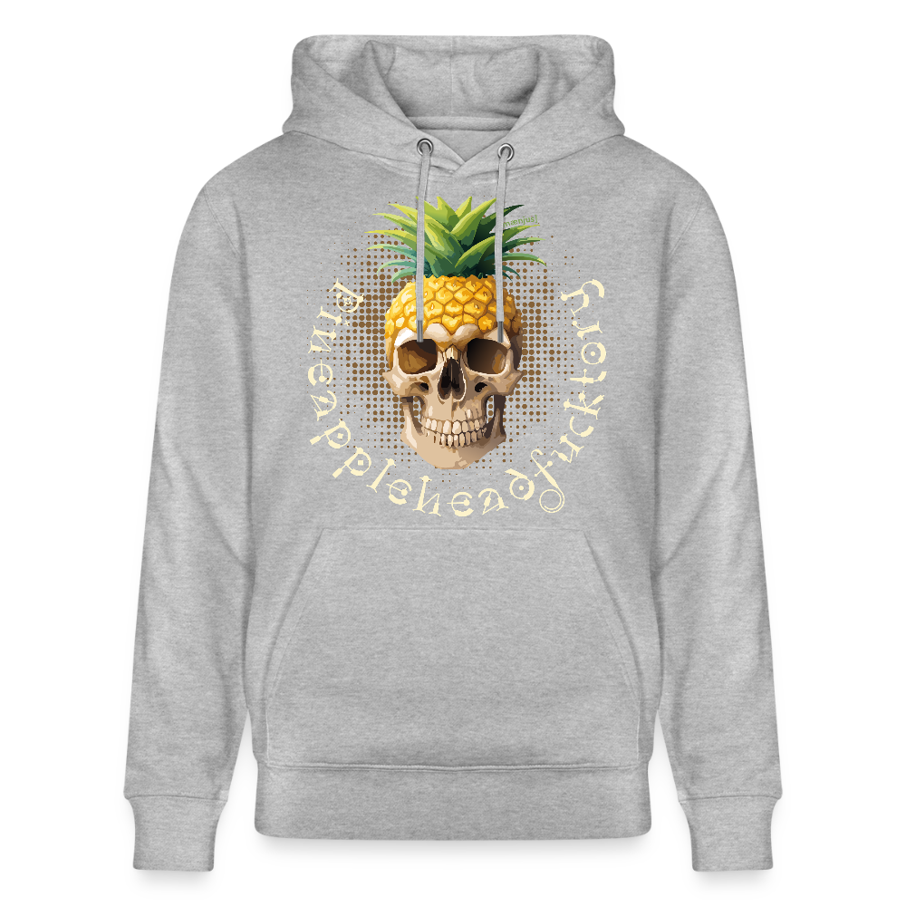 Unisex Hoodie mit PINEAPPLE SKULL PRINT - Grau meliert