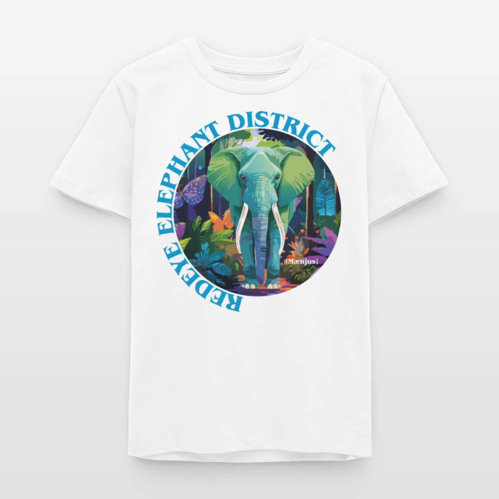 MNJS TEENS Bio T-Shirt mit REDEYE ELEPHANT DISTRICT PRINT - Weiß