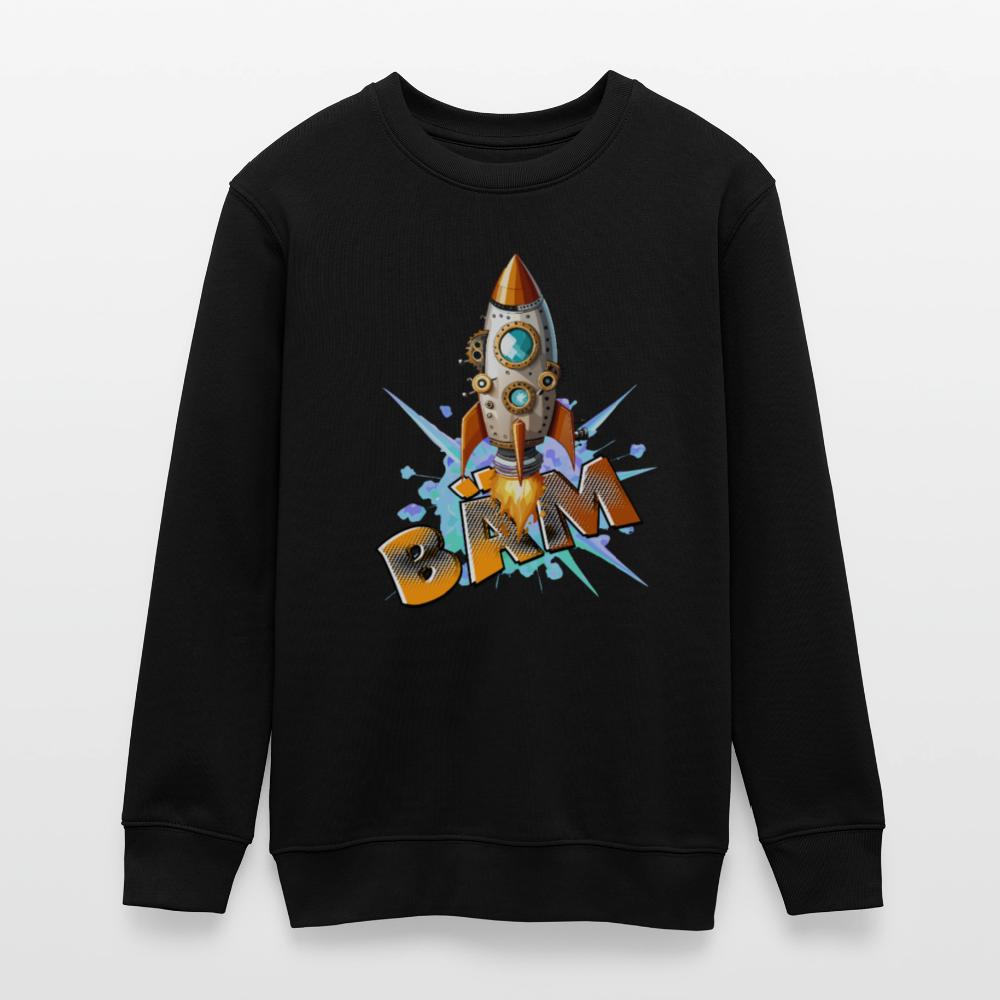 MNJS TEENS Bio Sweatshirt mit BÄM PRINT - Schwarz