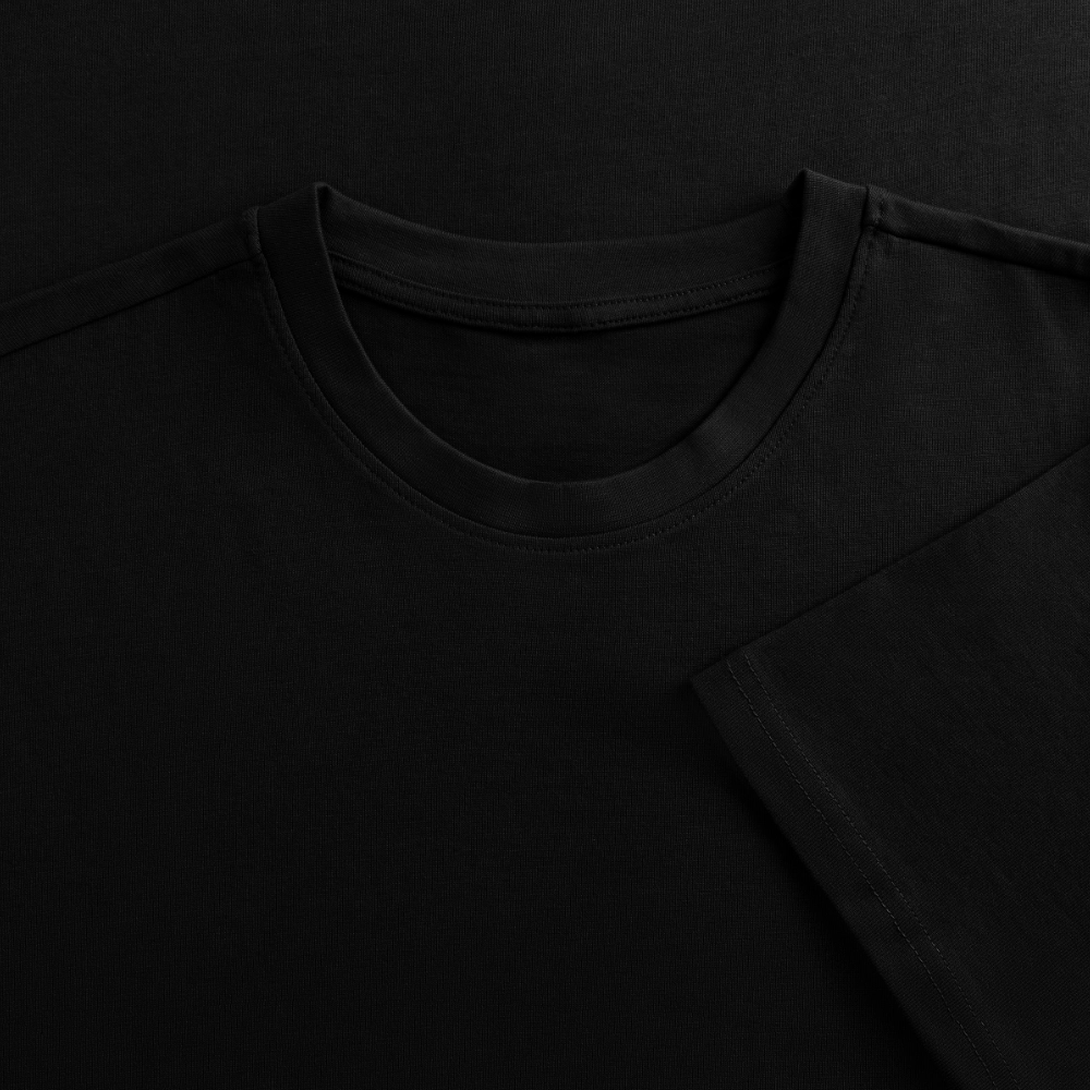 Heavy Oversize T-Shirt mit KNABBRA SAUFA CHILLA PRINT - Schwarz