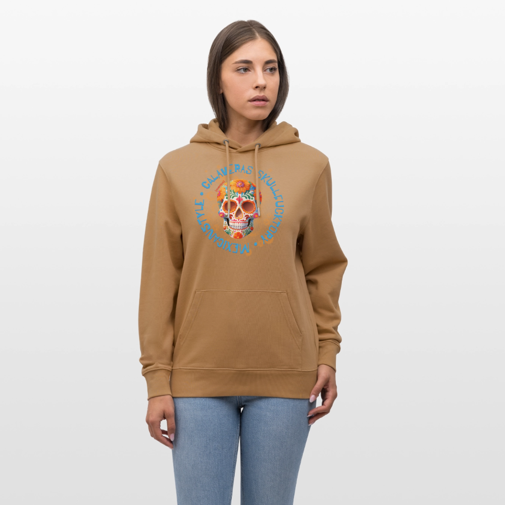 Unisex Hoodie mit CALAVERAS MEXICANSTYLE PRINT - Karamell