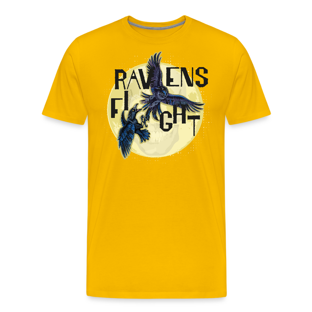 Männer Premium T-Shirt mit RAVENS FIGHT PRINT - Sonnengelb