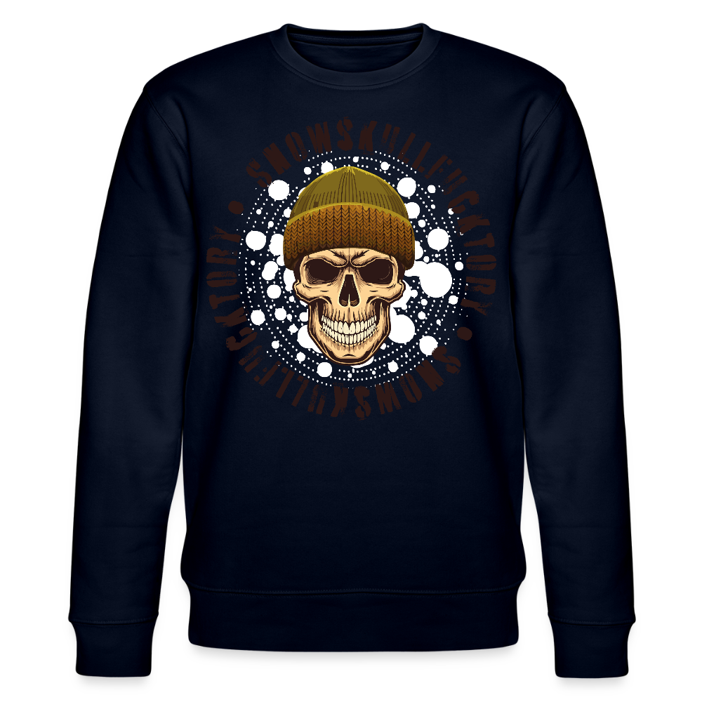 Unisex Bio-Sweatshirt mit SNOWSKULL PRINT - Navy