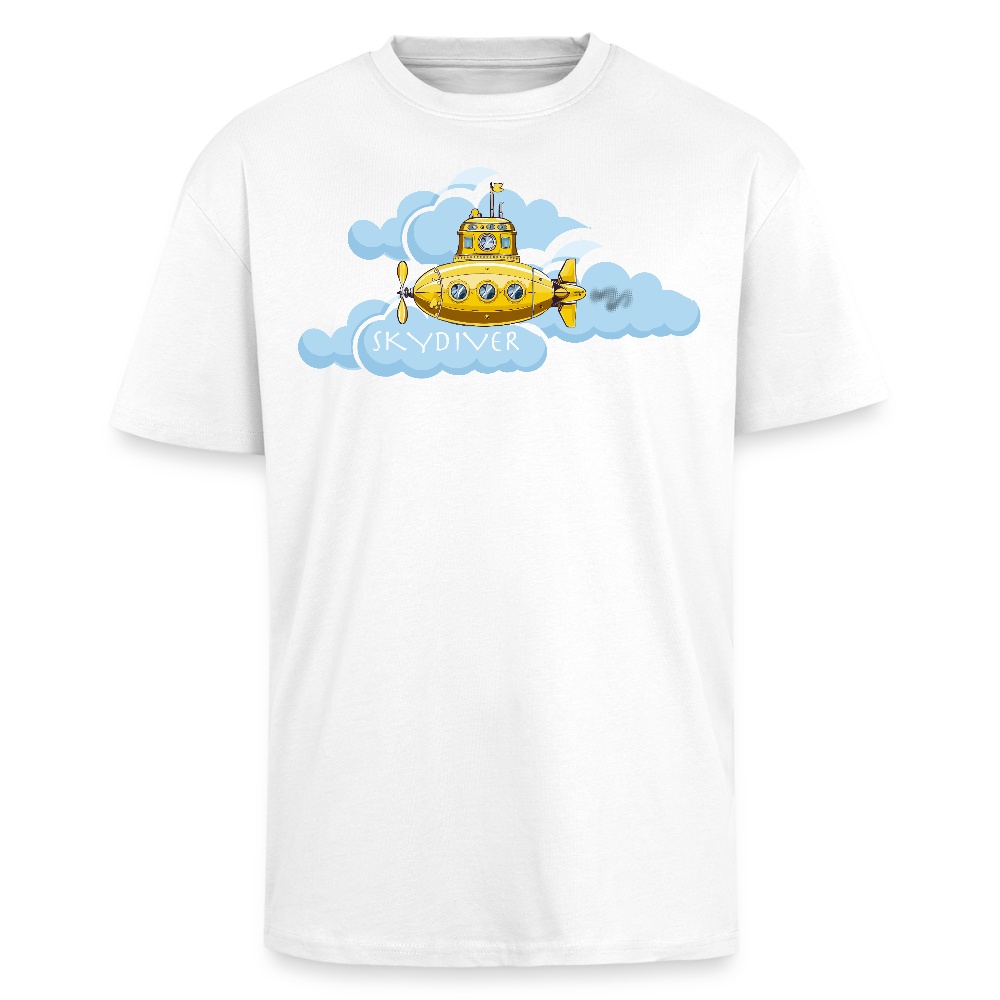 Heavy Oversize T-Shirt mit SKYDIVER PRINT - Weiß