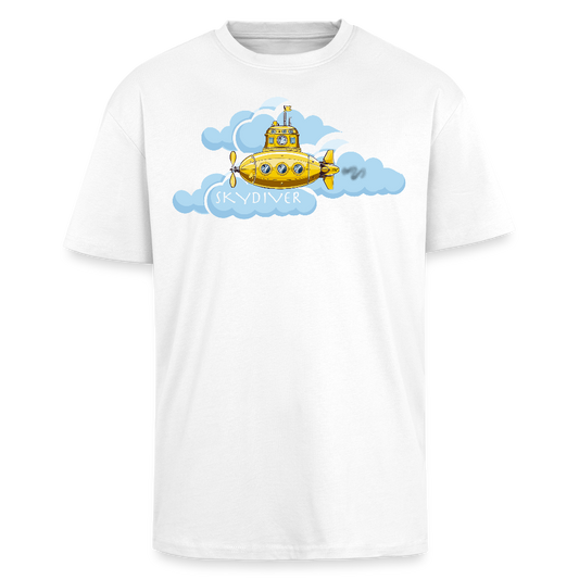 Heavy Oversize T-Shirt mit SKYDIVER PRINT - Weiß