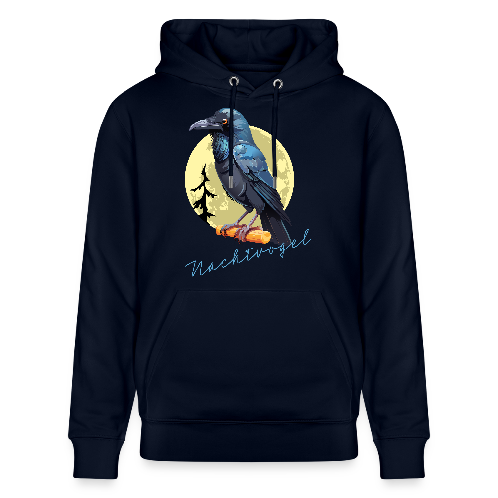 Unisex Hoodie mit NACHTVOGEL PRINT - Navy