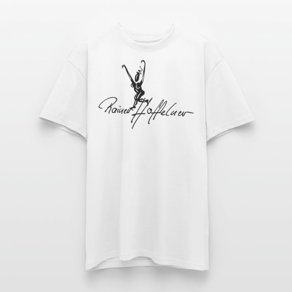 Heavy Oversize T-Shirt mit TUSCHEMÄNNCHEN PRINT - Weiß