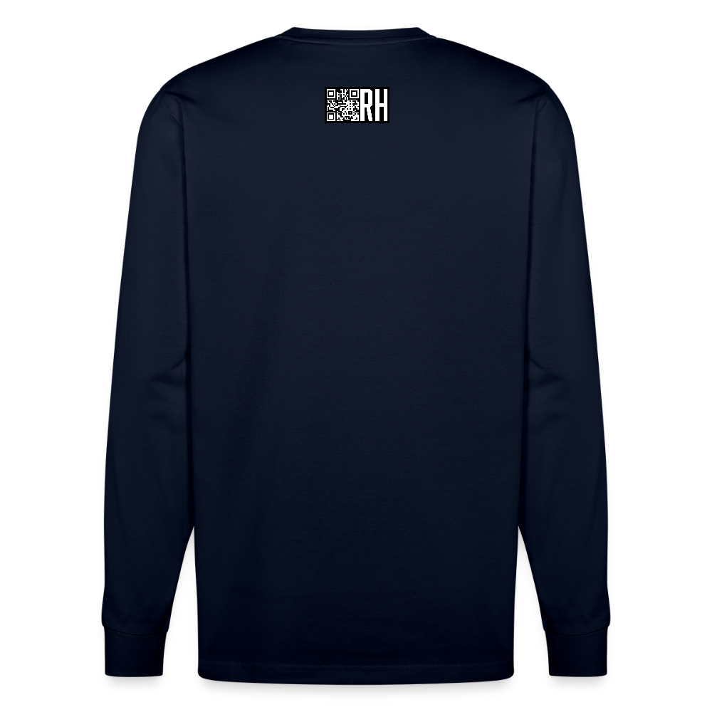 Unisex Bio-Langarmshirt mit CREATIVE VIRUS INSIDE PRINT - Navy