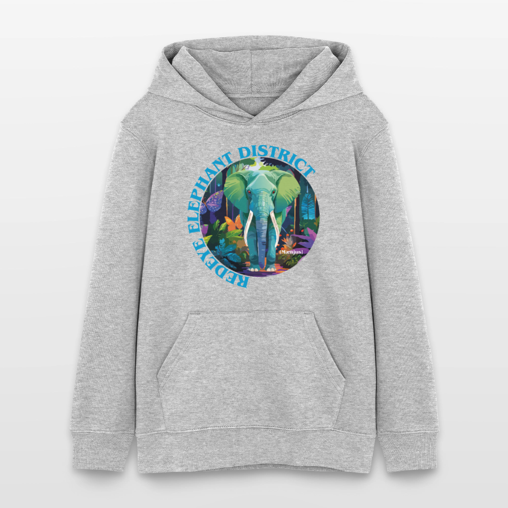 MNJS TEENS Bio-Hoodie mit REDEYE ELEPHANT DISTRICT PRINT - Grau meliert