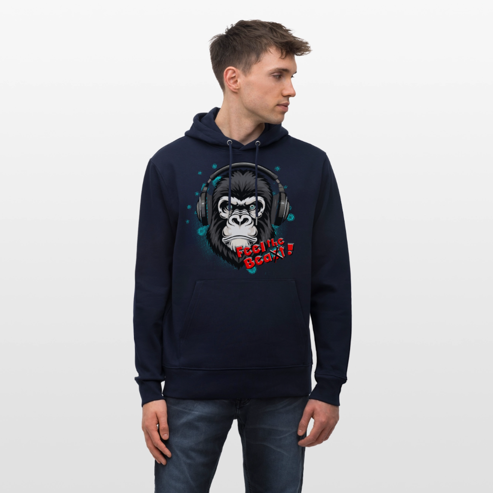 Unisex Hoodie mit FEEL THE BEA(S)T PRINT - Navy