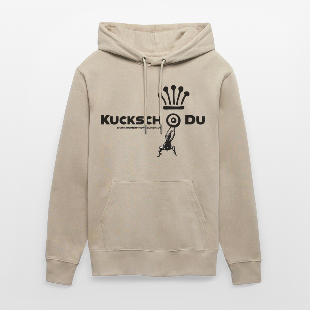 Unisex Hoodie mit KUCKSCH DU PRINT - Beige