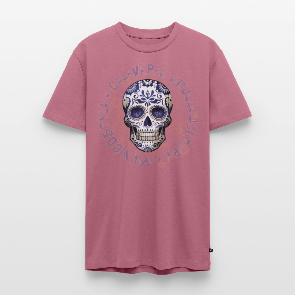 Männer Premium T-Shirt mit CALAVERAS SKULL PRINT - Mauve