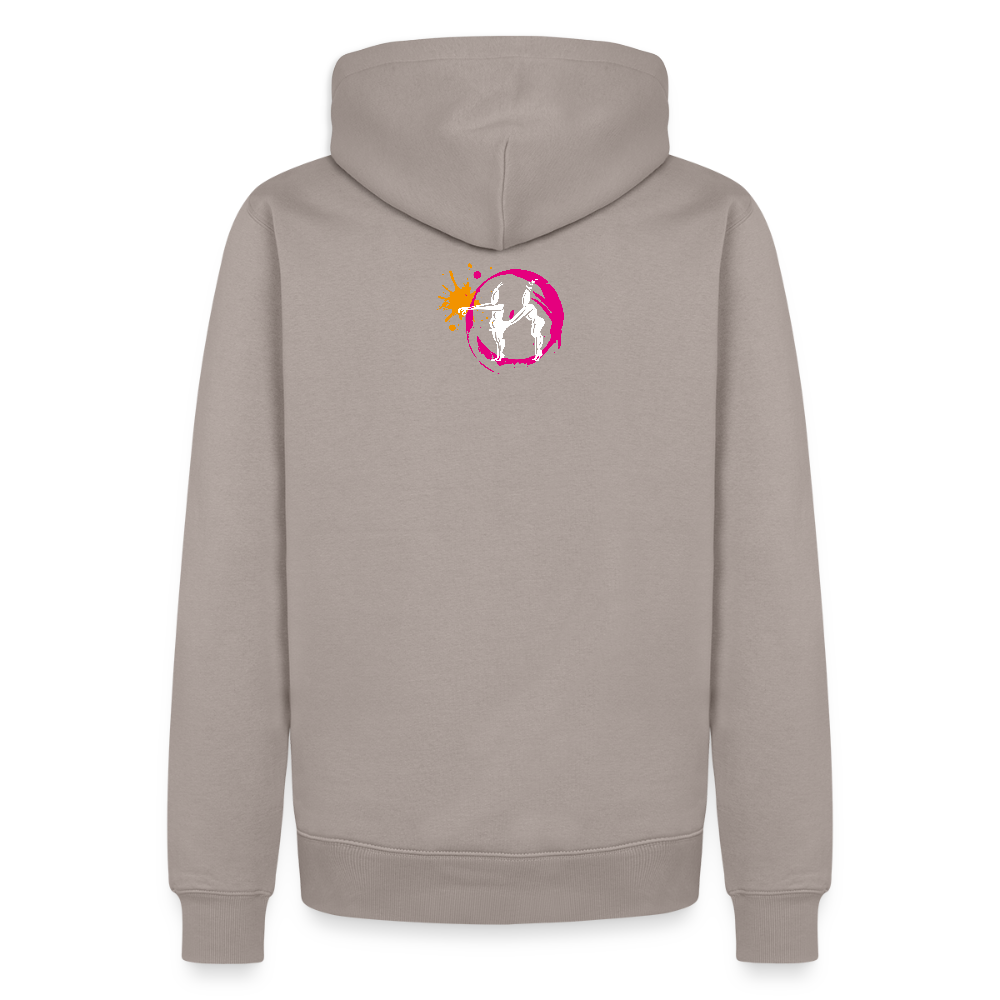 Männer Premium Hoodie mit ES ESKALIERT EH PRINT - Taupe